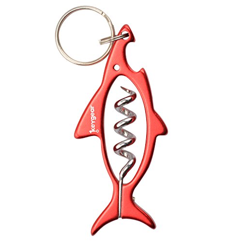 KeyGear Shark Cork Screw, Red