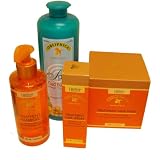 4 Item Set Obliphica Treatment Shampoo 525mL, Hair Mask 500mL, Healing Hair Serum 65mL, & Curl Builder 525mL + MicaBeauty Glisten hair Charm clear Stone