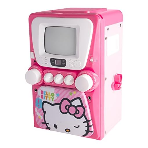 Hello Kitty 68109 CD Karaoke System with Screen, Pink/White Epic Kids Toys
