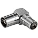 Metall-Winkeladapter Koaxial Stecker auf Koaxial Kuppl.