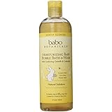 Babo Botanicals Moisturizing Bubble Bath & Wash, 15oz - Natural and Organic Baby, Sensitive Skin, Dry Skin, Eczema