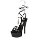 The Highest Heel Women's Tess Platform Sandal,Black Patent,8 M US