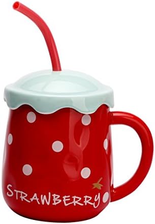 Fruit Mug, Protrend Home Strawberry Ceramic Mugs, 16oz
