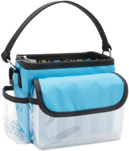 Mackinac Moon Mini Storage Tote W/2 Plastic Cases Blue
