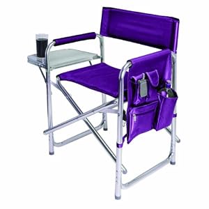 Picnic Time Portable Folding Sports Chair, Purple
