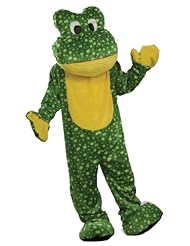 Forum Deluxe Plush Frog Mascot Costume, Green, One Size