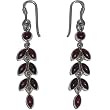 Indian Gifts Sterling Silver Garnet Earrings 3 inches (gpers009erng)