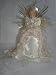 Lighted Christmas Angel Tree Topper, Porcalain Head and Hands, 12