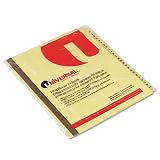 UNIVERSAL PRODUCTS / UNV20812 / Plastic-Coated Tab Dividers, 25 Alphabet Tabs, Ltr, Buff, 25/St / Sold as 1 ST