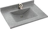 IMAGE OF Swanstone CV2231168 Babys Breath Contour Contour One Piece Vanity Top and Sink 31