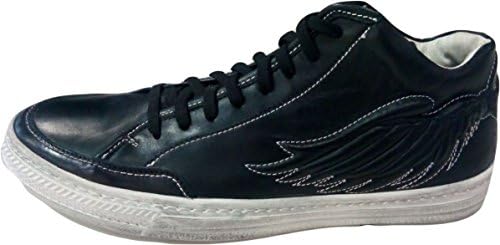 Robins Jean Men's Wings Mid Top Hitmen Sneakers SM406M Black 10
