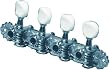 Ping 4+4 Plank, White, Mandolin Machine Heads