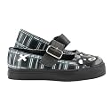 T.U.K. MaryJane-Sneaker PLAID TEDDY grey