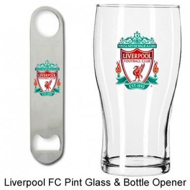 Liverpool Pint Glass & Bottle Opener