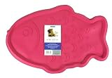 (Rosewood) Rubber Place Mat for Cats (White/Fish)