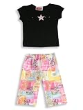 Rubbies - Girls Short Sleeved Capri Set, Black, Multi