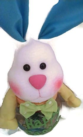 Childrens Easter Bunny Container w Blue Light up Chick