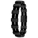 Invicta Men's Elements Collection Double Black Rubber Straps with Black Ion Plated Stainless Steel Links Bracelet #5957