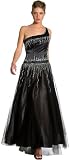 Single Shoulder & Silver Beaded Prom Dress