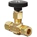 Parker V Series Brass Needle Valve, Inline, Hand Wheel, PCTFE Tipped Stem, CPI Compression Fitting
