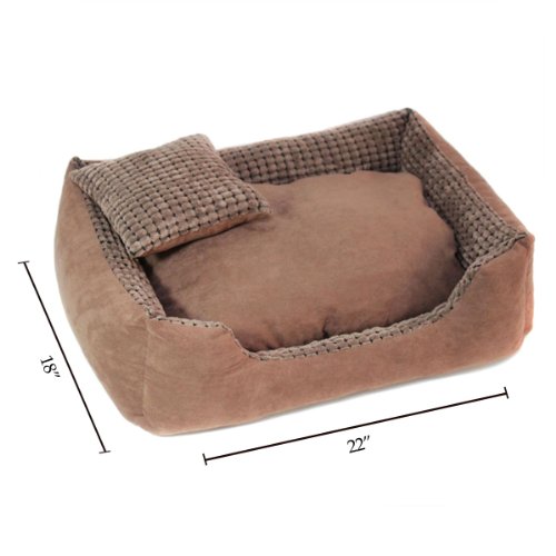 large dog bed with cover