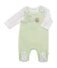 Unisex velour dungarees set