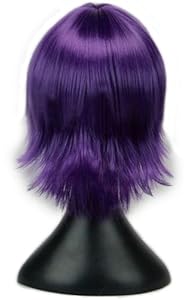 Popular Gintama Cosplay Short Straight Purple Halloween Wig Jf010683