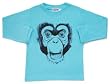 Chinche Long Sleeve T-shirt Chimp Design - BLUE