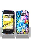 Samsung M920 Transform Graphic Rubberized Shield Hard Case - Neon Floral