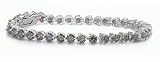Silver Bracelet with CZ - Rainbow Topaz CZ - Length: 7.5 inches