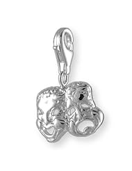 MELINA Charms clip on pendant Venice drama mask sterling silver 925