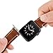 Apple Watch Band,IWatch Band Premium Vintage Crazy Horse Genuine Leather Replacement Watchband with Stainless Metal Clasp for All Apple Watch Sport Edition (38mm Brown)