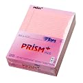 TOPS 63150 Prismt Plus Legal Rule Writing Pads, Letter, Pastel Pink, 50 sheets/pad, 12/pk
