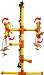 Zoo Max DUST2016 Hanging Perch 4 Branches Medium 18 x 38in Bird Toy