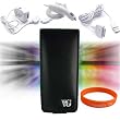 Apple iPod Nano 5th Generation (5G Video) Premium **VG BRAND** Leather Flip Case Cover **BLACK** + Apple Ipod Nano Car Charger + Apple Ipod Nano Wall Charger + Apple Ipod Nano Data Cable + Vangoddy ?(Trademarked) Orange Silicone Wrist Band!!!