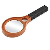 uxcell　拡大鏡 マグニファイアー　グラス　クリアレンズ　プラスチック製ハンドル 48mm直径