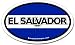 El Salvador and Salvadoran Flag Car Bumper Sticker Decal Oval