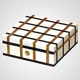Italian Brown & White Wooden Box