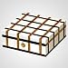 Jewelry : Italian Brown & White Wooden Box