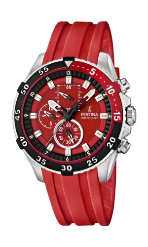Festina Unisex F16604/4 Red Plastic Quartz Watch with Red Dial