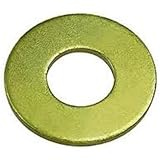 Steel Flat Washer, Zinc Yellow Chromate Plated Finish, Grade 8, ASME B18.22.1, 5/16" Screw Size, 11/32" ID, 11/16" OD, 0.065" Thick (Pack of 100)