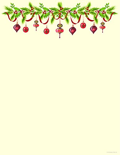 Christmas Stationery Grandma's Old Fashioned Ornaments Holiday Laser and Inkjet Printer Invitation Paper