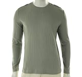 Calvin Klein Sportswear Mens Long-Sleeve Slim Fit Ribbed Knit Shirt With Epaulette Detail