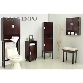 <b>Bathroom Furniture Set in Dark Brown - Contempo</b>