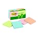 Post-it® Notes, Original Pad, 3 Inches x 3 Inches, Recycled, Assorted Pastel Colors, 12 Pads per Pack