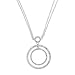 Sterling Silver Necklace with Clear CZs