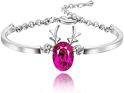 Old Rubin Women Girls Bracelet Jewely Swarovski Elements Crystal Charm Reindeer Design Bracelet Bangle