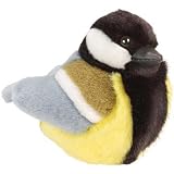 RSPB Great Tit Plush Soft Toy Bird With Authentic Sound