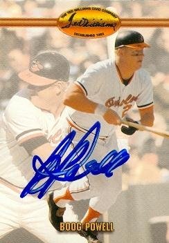 Boog Powell Autographed/Hand Signed Baseball Card (Baltimore Orioles) 1993 Ted Williams Co. #84