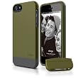 elago S5 Glide Case for iPhone 5 - Soft Feeling Camo Green + Extra Bottom Clip + Front Protection Film + Back Protection Film included - Full Retail Packaging